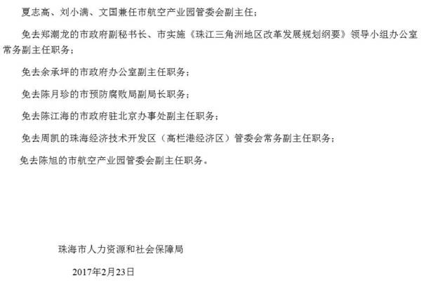 珠海市物价局人事任命大调整，新任领导将如何影响未来？